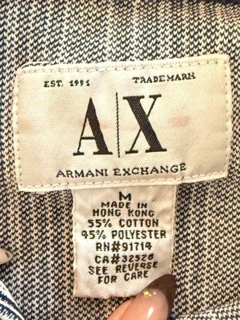 Armani Exchange Womens Vertical Striped Baja Beach Hoodie Pullover Top Size M - Picture 6 of 7